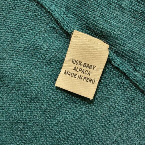 Beyond Threads NWOT 100% Baby Alpaca Fine Knit Open Cardigan Peru Green‎ Size L - Picture 3 of 14